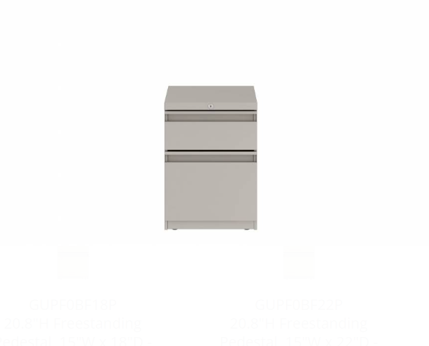 Prime™ 20.8"H Freestanding Pedestal, 15"W x 18"D - Box/File | GUPF0BF18P