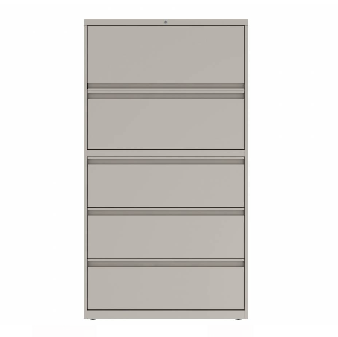 Prime™ 65.6"H Five Drawer Lateral File Cabinet, 42"W x 18"D - One Receding, Four Fixed Front | GULF50P1842P