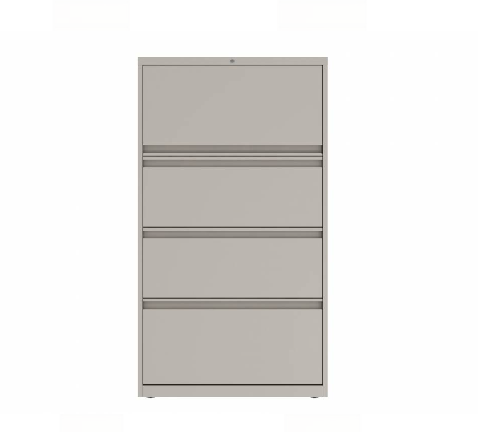 Prime™ 53.6"H Four Drawer Lateral File Cabinet, 30"W x 18"D - One Receding, Three Fixed Front | GULF40H1830P