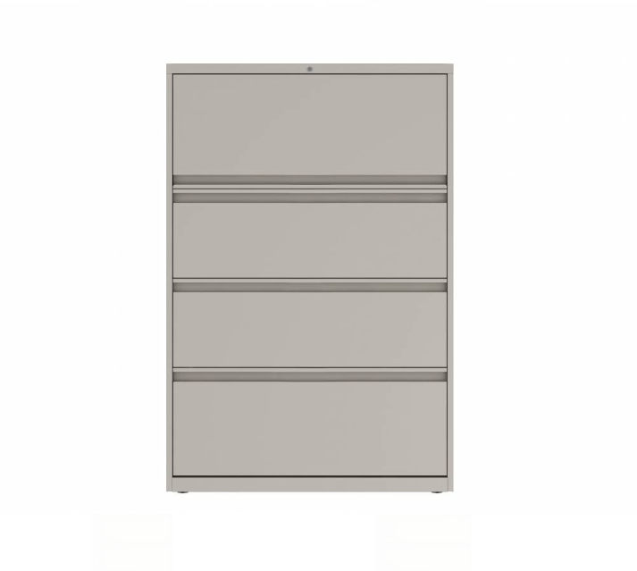 Prime™ 53.6"H Four Drawer Lateral File Cabinet, 36"W x 18"D - One Receding, Three Fixed Front | GULF40H1836P