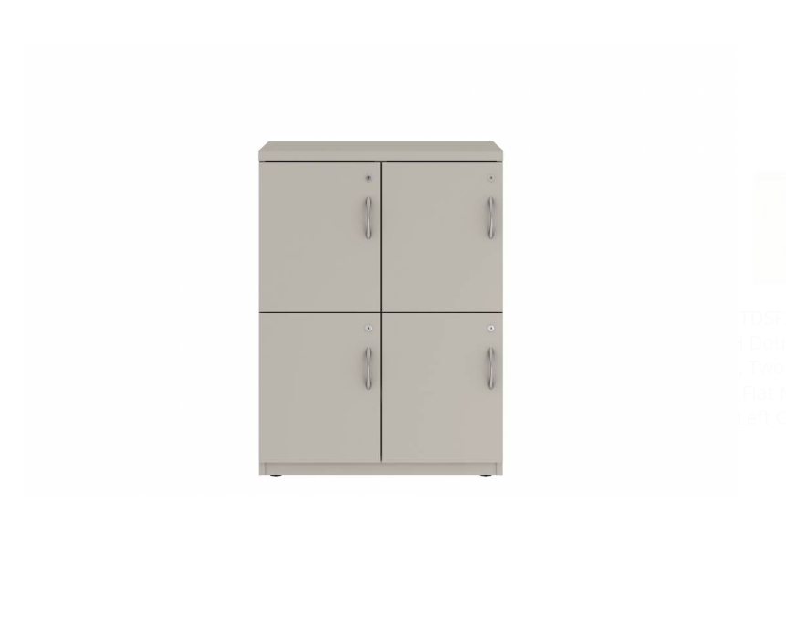 Prime™ 40"H Double Column Locker, Two Rows, 30"W x 18"D, Flat Metal Doors - Left Opening | GUTDSF240S30LM