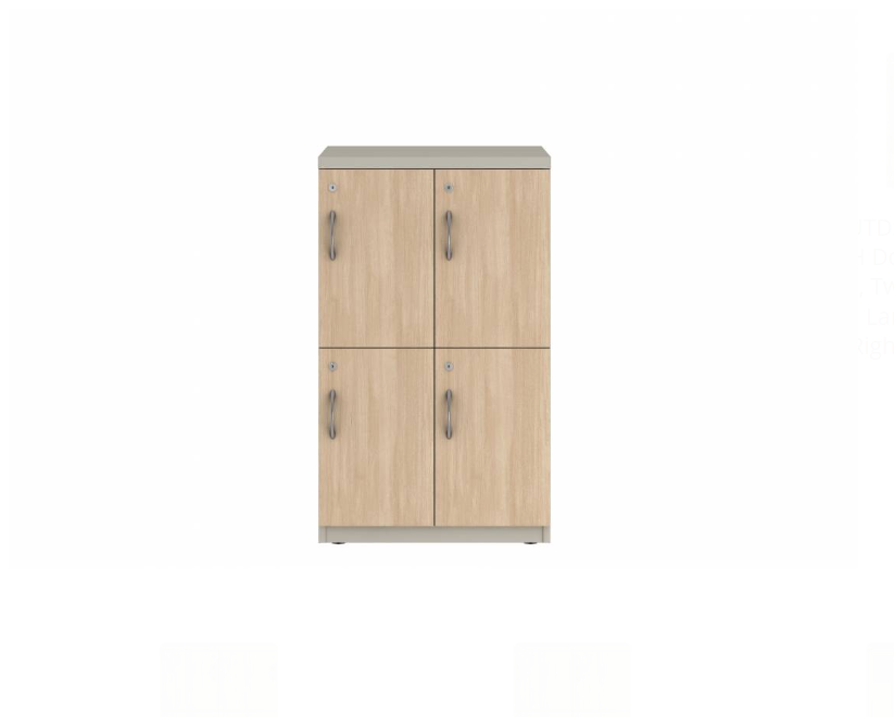 Prime™ 40"H Double Column Locker, Two Rows, 24"W x 18"D, Laminate Doors - Right Opening | GUTDSF240S24RL