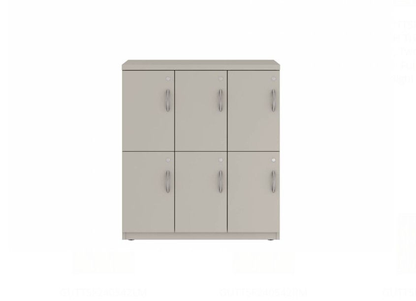 Prime™ 40"H Triple Column Locker, Two Rows, 36"W x 18"D, Flat Metal Doors - Left Opening | GUTTSF240S36LM