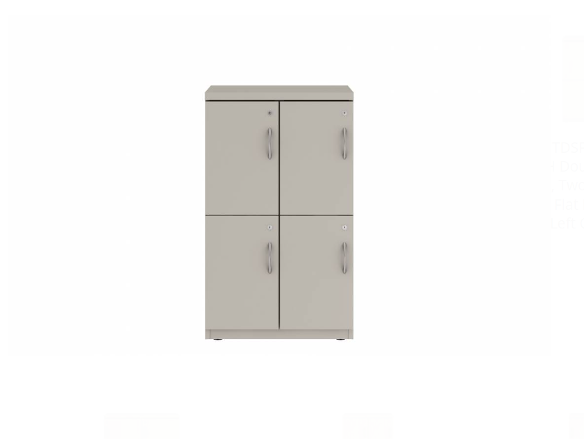 Prime™ 40"H Double Column Locker, Two Rows, 24"W x 18"D, Flat Metal Doors - Left Opening | GUTDSF240S24LM