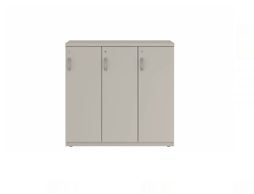Prime™ 40"H Triple Column Locker, One Row, 42"W x 18"D, Flat Metal Doors - Right Opening | GUTTSF140S42RM