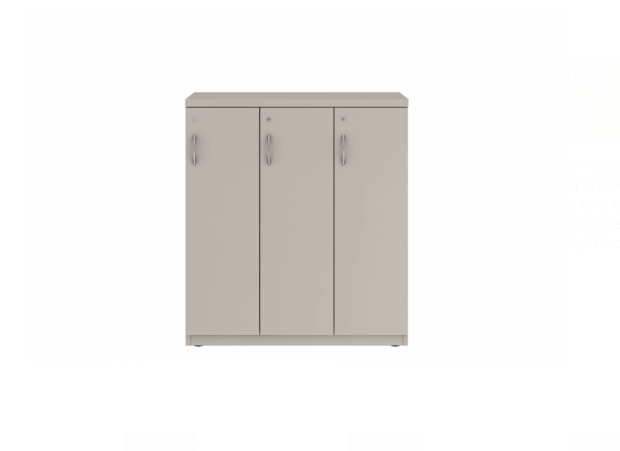 Prime™ 40"H Triple Column Locker, One Row, 36"W x 18"D, Flat Metal Doors - Right Opening | GUTTSF140S36LM