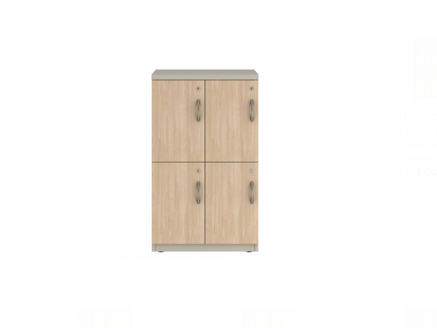 Prime™ 40"H Double Column Locker, Two Rows, 24"W x 18"D, Laminate Doors - Left Opening | GUTDSF240S24LL