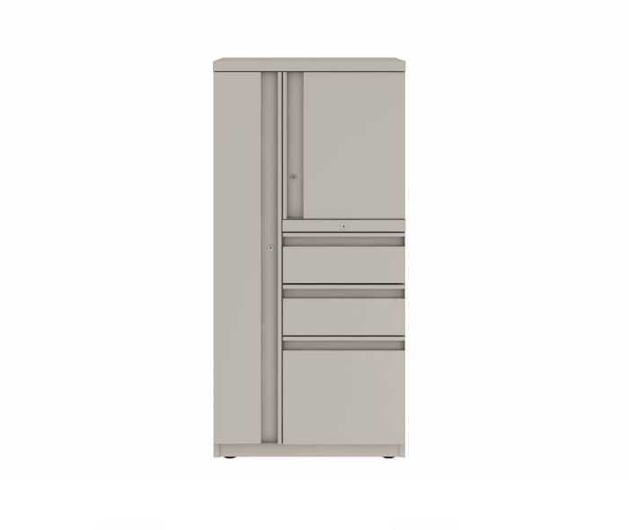 Prime™ 49.6"H Personal Tower, Wardrobe - Left, Box/Box/File - Right | GUSLF4G24BCPL