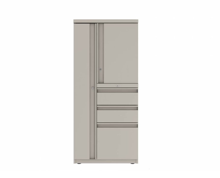 Prime™ 53.6"H Personal Tower, Wardrobe - Left, Box/Box/File - Right | GUSLF4H24BCPL