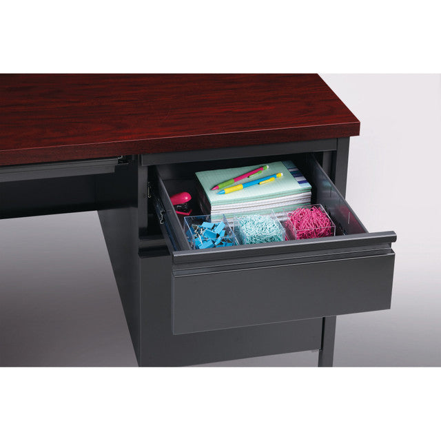 Raleigh 66"W Single Right Pedestal Metal Desk | OSSP6630