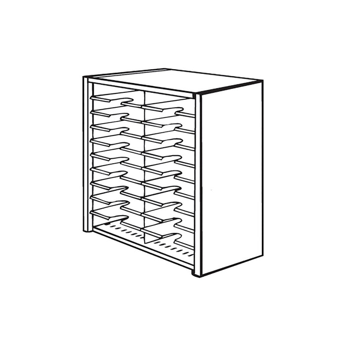 Mailflow Systems Sorter, Closed Back; 14 Sorting Pockets 15”D without Plexi Doors | SC2424G