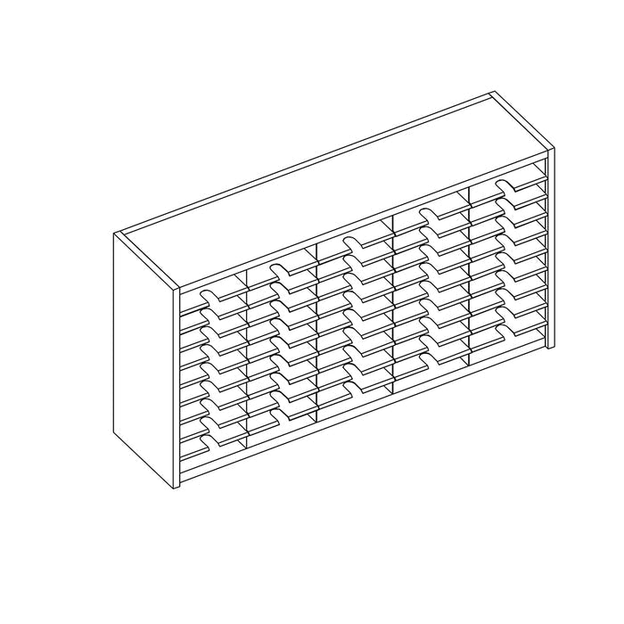 Mailflow Systems Sorter, Closed Back; 50 Sorting Pockets 15"D without Plexi Doors | SC6033G