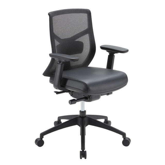Starlight Mid Back Luxe Task Chair with Black Frame and Seat Slider | OSTW8005F