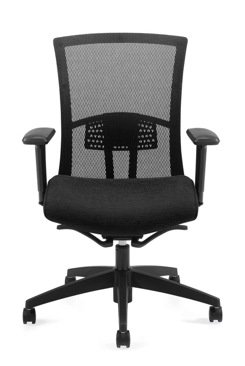 Vion™ Mesh Medium Back Weight Sensing Synchro-Tilter Chair | 6322-8ASBK-UR22+