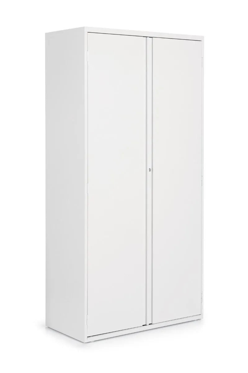9300 Series Two Door Storage Cabinet - One Fixed Shelf, Three Adjustable Shelves, Looped Full Pull | 9336P-S72L-DWT