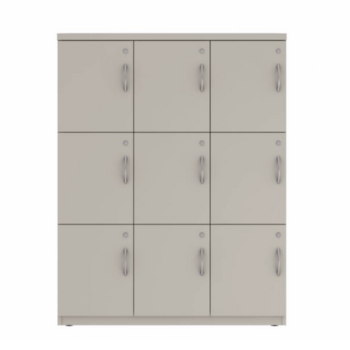 Prime™ 53.6"H Triple Column Locker, Three Rows, 42"W x 18"D, Flat Metal Doors - Left Opening | GUTTSF354S42LM