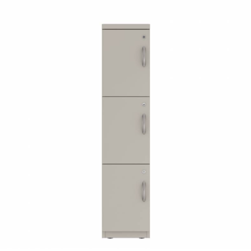 Prime™ 53.6"H Single Column Locker, Three Rows, 12"W x 18"D, Flat Metal Doors - Left Opening | GUTSS354S12LM