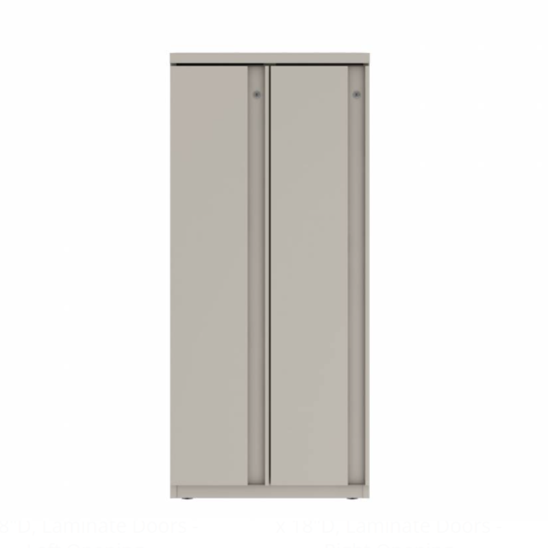 Prime™ 53.6"H Double Column Locker, One Row, 24"W x 18"D, Full Pull Doors - Left Opening | GUTDSF154S24LP