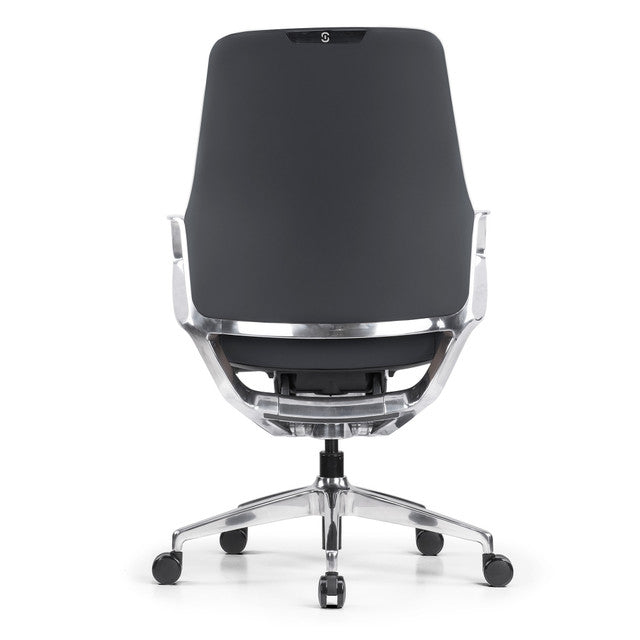 Veneto Executive Mid Back Chair with Polished Aluminum Frame | 301ML