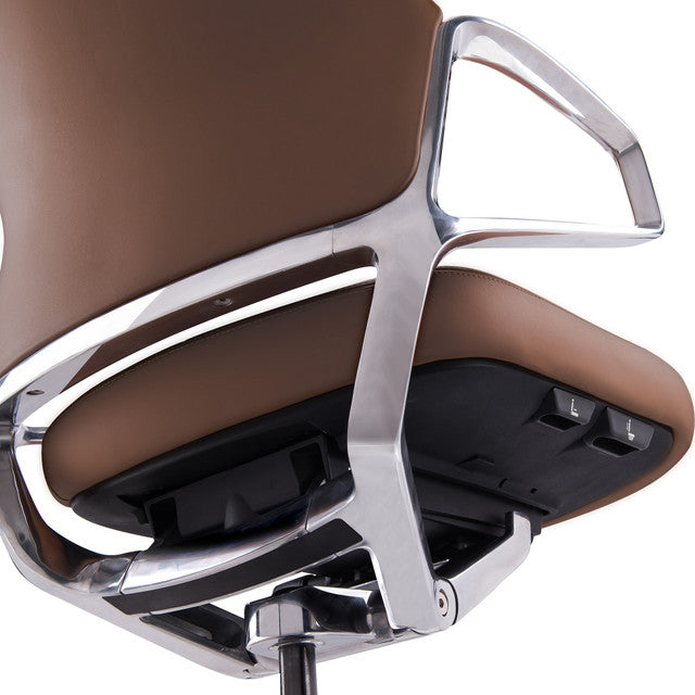 Veneto High Back Executive Chair with Polished Aluminum Frame | 300HL