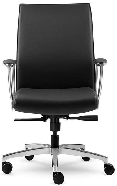 Allseating Mid or High Back Zip Chair in Genuine Leather | 94040