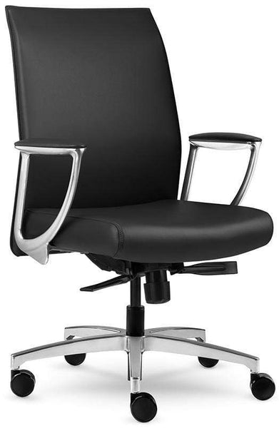 Allseating Mid or High Back Zip Chair in Genuine Leather | 94040