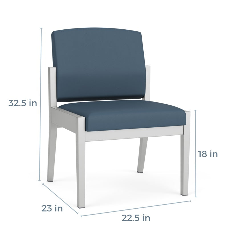 Lesro Amherst Steel Armless Guest Chair | AS1102