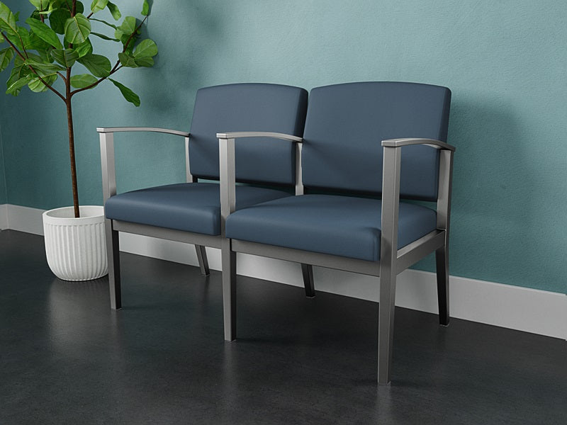 Lesro Amherst Steel 2 Seats w/Center Arm | AS2103