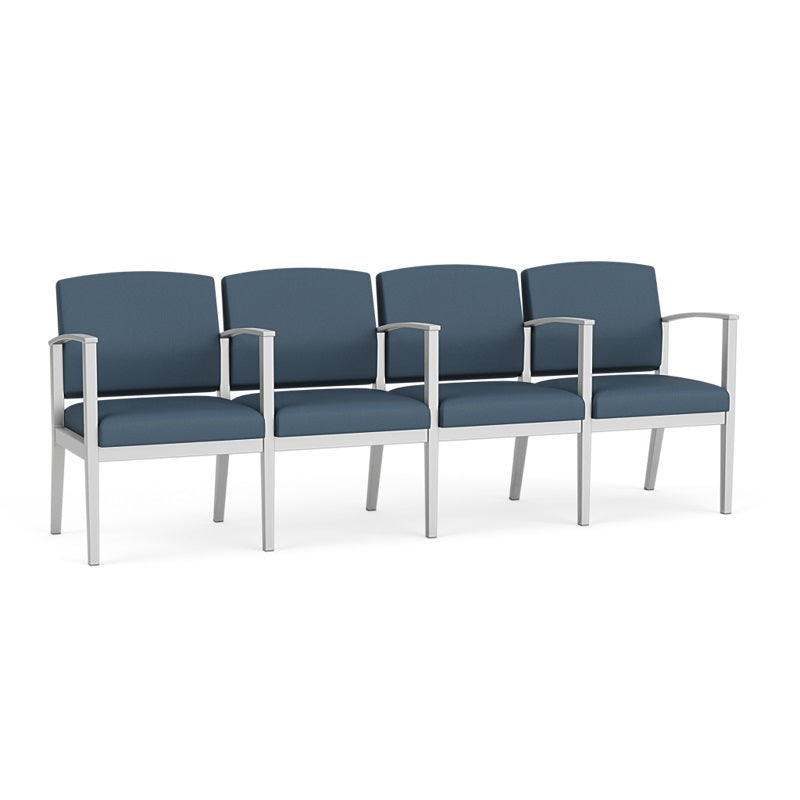 Lesro Amherst Steel 4 Seat Sofa w/Center Arms | AS4103