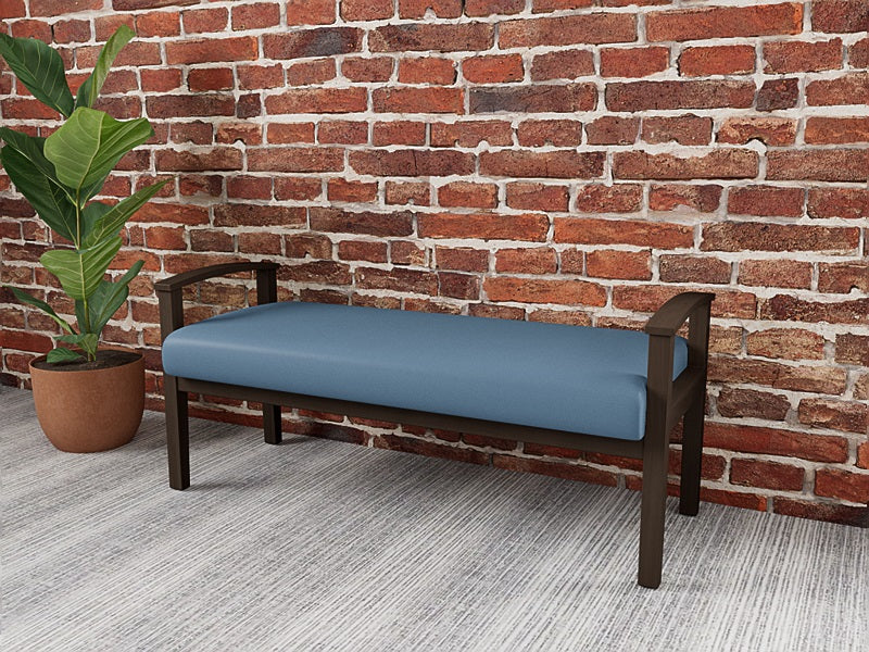 Lesro Amherst Open Arm 2 Seat Bench | AW2001