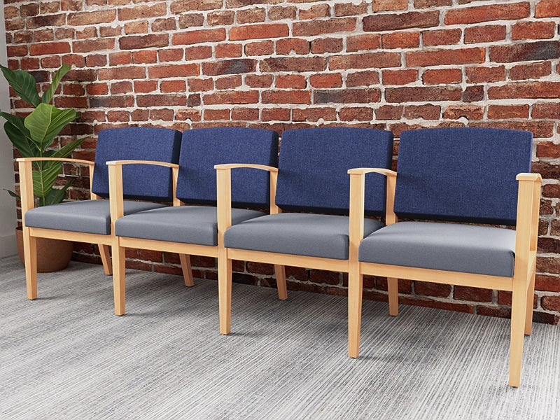 Lesro Amherst 4 Seat Sofa w/ Center Arms | AW4103