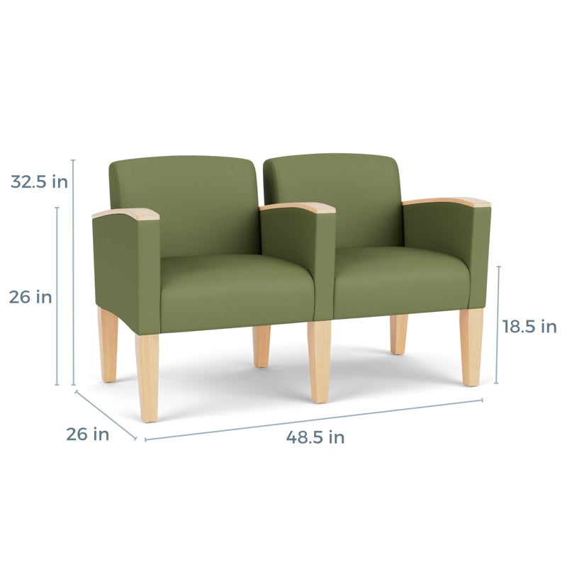 Lesro Belmont 3 Seats w/ Center Arms | BL3103