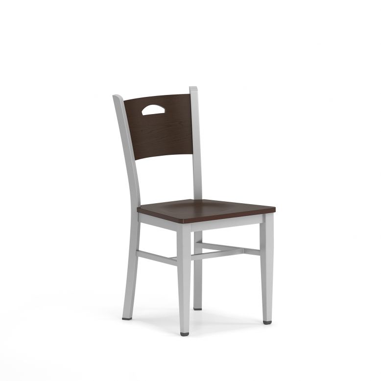 Lesro Concord Series Cafe Chair With Wood Seat | CD1191