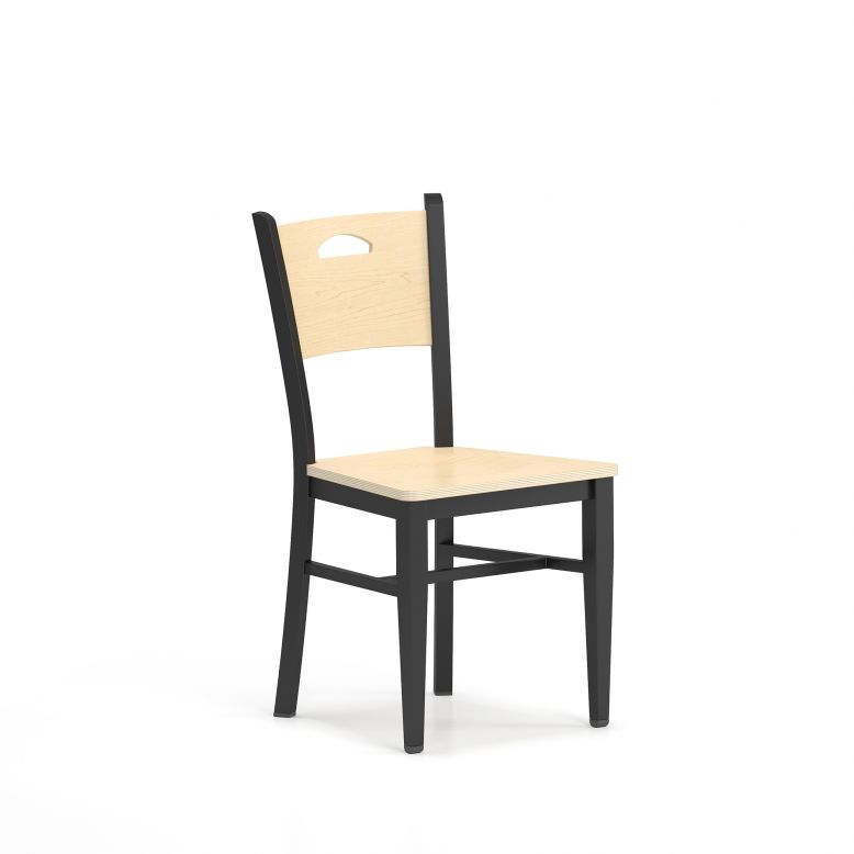 Lesro Concord Series Cafe Chair With Wood Seat | CD1191