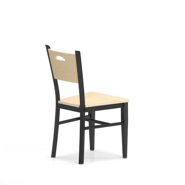 Lesro Concord Series Cafe Chair With Wood Seat | CD1191