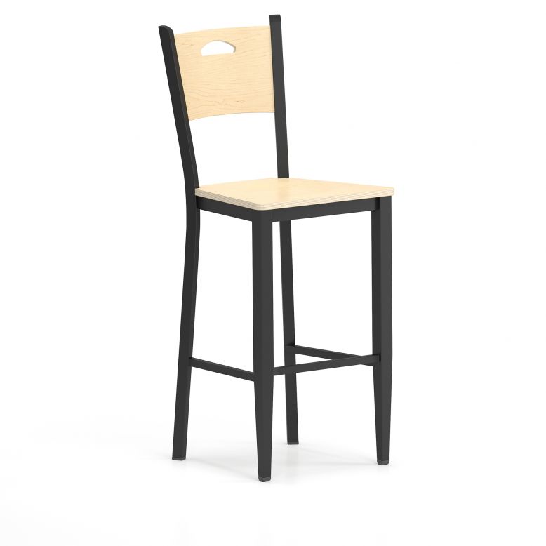 Lesro Concord Series Cafe Stool With Wood Seat | CD1193