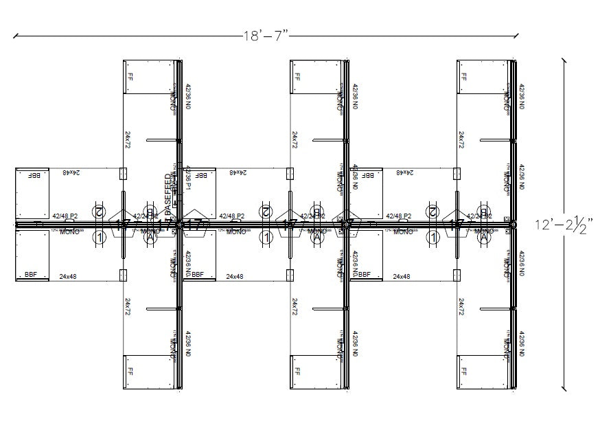 Compile 6 Person 54"H 6' x 6' Workstation Typical | CMQS510