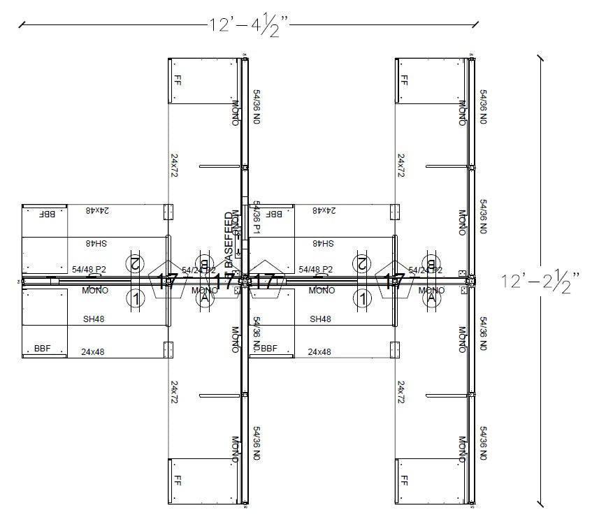 Compile 4 Person 54"H 6' x 6' Workstation Typical | CMQS511