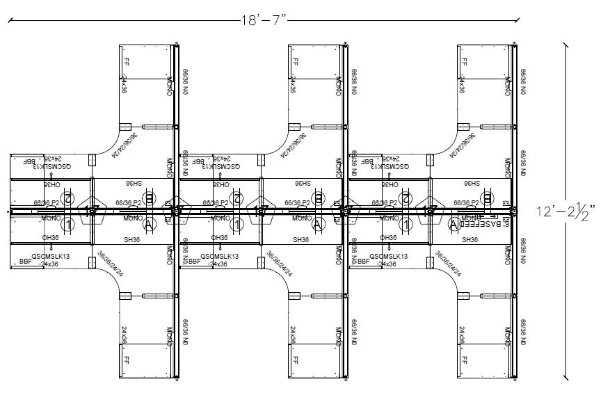Compile 6 Person 66"H 6' x 6' Workstation Typical | CMQS512