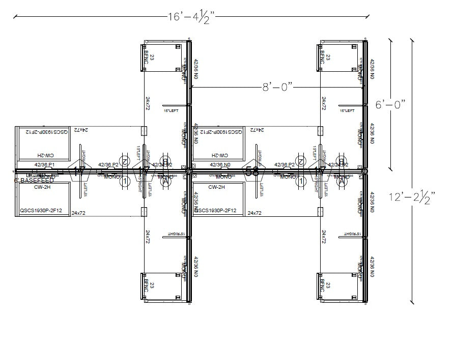 Compile 4 Person 54"H 6' x 8' Workstation Typical | CMQS517