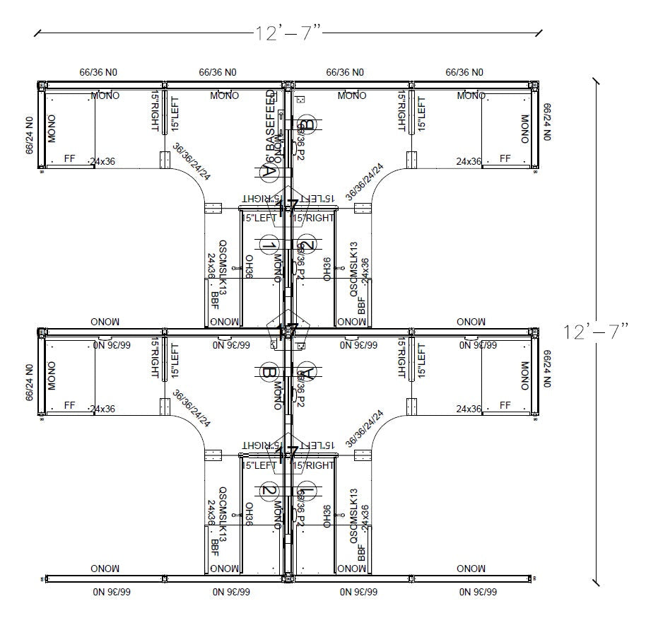 Compile 4 Person 66"H 6' x 6' Workstation Typical | CMQS547