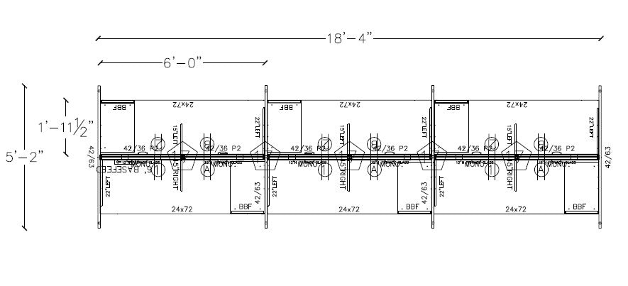 Compile 6 Person 54"H 2' x 6' Workstation Typical | CMQS550