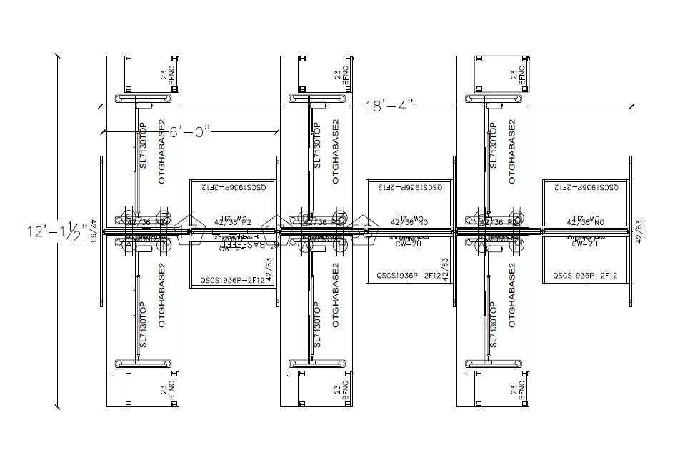 Compile 6 Person 54"H 6' x 6' Sit To Stand Workstation Typical | CMQS552