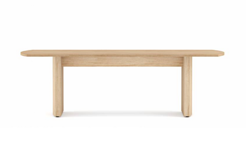 Anywhere 96"W x 36"D Bow End Rectangular Conference Table with Arch Bases & One Piece Top | TRBAH9636