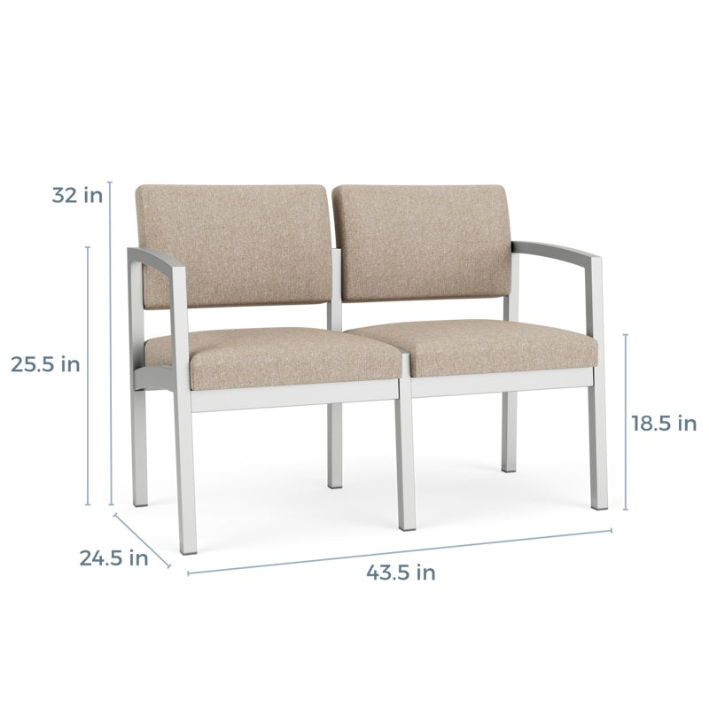 Lesro Lenox Steel Series 2 Seat Sofa | LS2101