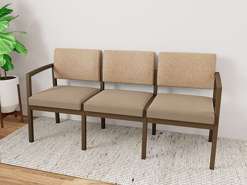 Lesro Lenox Steel Series 3 Seat Sofa | LS3101