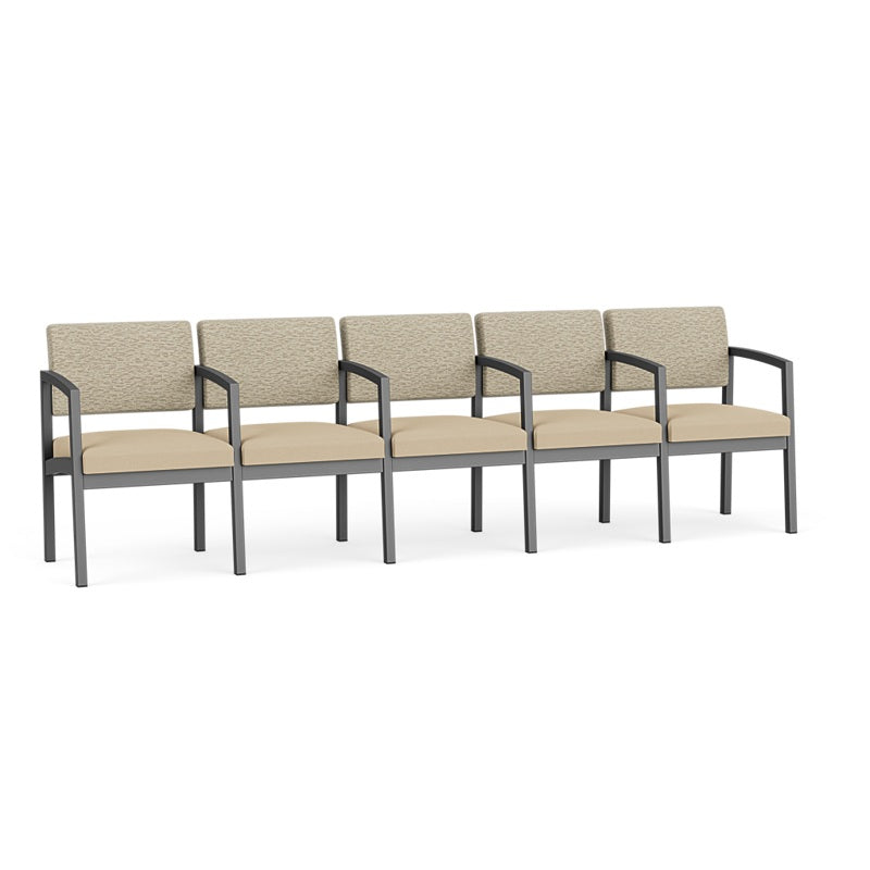 Lesro Lenox Steel Series 5 Seat Sofa w/Center Arms | LS5103