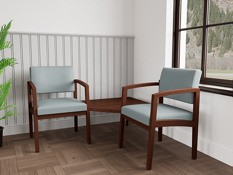 Lesro Lenox Series 2 Chairs w/ Connecting Corner Table | LW2301