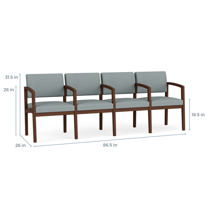 Lesro Lenox Series 4 Seat Sofa w/ Center Arms | LW4103
