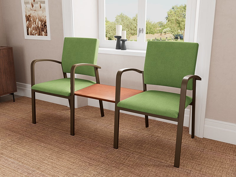 Lesro Newport Series 2 Chairs With Connecting Center Table | NP2201